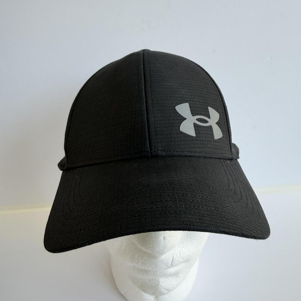 Under Armour Hat Cap Fitted Mens L/XL Black UA ISO-Chill Golf Running